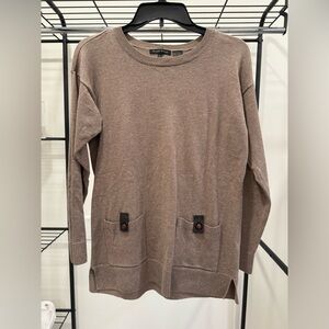Jeanne Pierre Taupe Knit Sweater